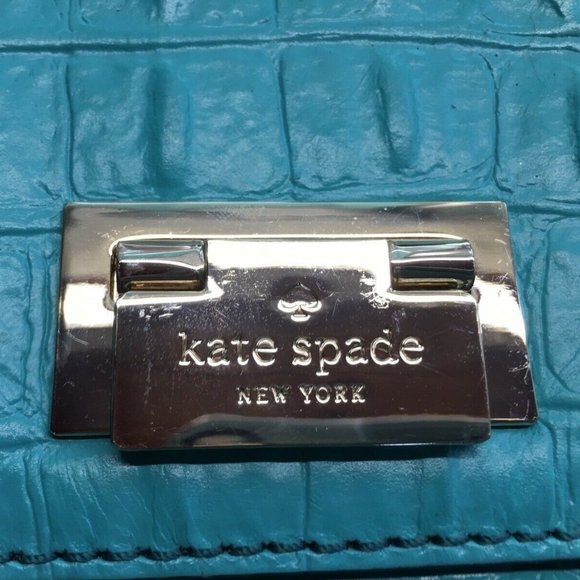 Kate Spade Crossbody Turquoise Crocodile - Picture 3 of 5